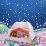 18 Inch Doll Clothes and Accessories Doll Tent Playset Including Tent,Purple Bear,Pajamas,Shoes,Headband(No Doll)