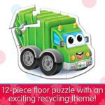 Learning Journey International – My First Big Vehicle Floor Puzzle – Recycle Truck- Toddler Puzzles & Gifts for Boys & Girls Ages 2 Years and Up, Multicolor