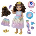 Baby Alive Princess Ellie Grows Up! Brown Hair, Interactive Doll with Accessories, Toys for 3+ Years Old Girls and Boys, 18-Inch