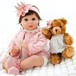 Milidool Reborn Baby Dolls Girl, 22 inch Realistic Baby Dolls That Look Real Girls Real Baby Doll Silicone Lifelike Newborn Baby Doll Packaged with Feeding Accessories Set,Gift for Grandma and Kids 3+