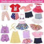 K.T. Fancy 10 Sets American 18 Inch Doll Clothes and Accessories Include Doll Clothing Dress Fit for 18 inch Dolls ( No Doll )