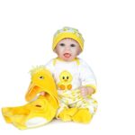 Pedolltree Reborn Baby Dolls Clothes 18 inch Outfit Accessories Yellow Duck 5pcs Set for 17-19 Inch Reborn Doll Newborn Girl&Boy
