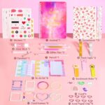 Golray DIY Journal Kit for Girls, Scrapbook Kit, Stationary Diary Supplies Set, Fun Cute Art Crafts Stuff for Tween Teenage Kids Toys Cool Birthday Gift for Girls Age 6 7 8 9 10 11 12 13 14 Year Old