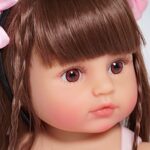 MNMJ Lifelike Reborn Baby Dolls – 22-inch Soft Body Realistic Newborn Baby Dolls Silicone Full Body Real Life Baby Dolls with Feeding Kit Toys Accessories for Ages 3+ Year Old Girls or Collection