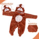 BABESIDE Reborn Baby Doll Clothes for 17-20 Inch Dolls, Baby Doll Clothes Outfits Accessories – Bear Romper Suit for Newborn Baby Doll Boy&Girl Kids