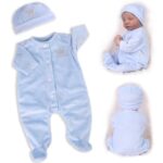 Aori Reborn Baby Dolls Clothes 20 inch Outfit Blue Set for 18-20 Inch Realistic Newborn Dolls