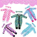 Unicorn Element 5 Sets 14-18 Inch Baby Doll Clothes Outfits Casual Wear for 17 Inch Baby Doll 10 Pcs Girl Doll Clothes and Headbands for 15-18 Inch Doll