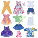 18-Inch-Doll-Clothes and Accessories – 8 Sets American Doll Clothes Compatible with All 18 inch Dolls Outfits Christmas Birthday Gift for Girls