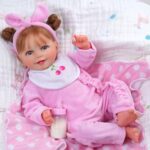 BABESIDE 6 Pcs Baby Doll Clothes for 17-22 inch Baby Dolls,Baby Doll Clothes Outfit Accessories fit Newborn Baby Doll Girl, Pink