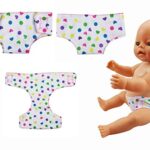DC-BEAUTIFUL 4 Pcs Doll Diapers Doll Underwear and 2 Pcs Doll Bibs for 14-18 Inch Baby Dolls, Suitable for Infant Baby Doll Girls Boys