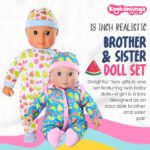 KOOKAMUNGA KIDS 18 Inch Baby Dolls – Two Gifts in One – Girl and Boy Baby Dolls – Brother and Sister Doll Set – Lifelike Soft Bodies Comes w/Toy Baby Bottles – 2 Seperate Giftable Boxes