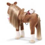 Gotz Big Plush Combing Horse with Saddle and Bridle Plus Mane and Tail to Brush and Style for 18″ and 19.5″ Dolls