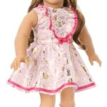 American Girl Truly Me 18-inch Doll Floral Fashion Outfit with Ruffled Bodice, Ribbon, Socks, and Boots, for Ages 6+