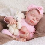 Realistic Reborn Baby Dolls, 18-inch Lifelike Baby Girl Doll with Cloth Body and Feeding Accessories, Gift Set for Age 3+, Elderly, Collectors