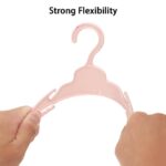 MSYO 20 Pcs Doll Clothes Hangers for 18 Inch Dolls,Heavy-Duty ABS Plastic Hangers with Non-Slip Clips,Fits 1/2 Inch Closet Rods,Space-Saving Doll Wardrobe Accessories Gift(Pink)