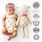 cuddle + kind Lucy The Lamb Little 13″ Hand-Knit Doll – 1 Doll = 10 Meals, Fair Trade, Heirloom Quality, Handcrafted in Peru, 100% Cotton Yarn