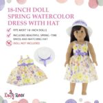Emily Rose 18 Inch Doll Clothes Gorgeous Floral Spring Summer Chifon 18″ Doll Dress Outfit Easter Gift Set Toy for Kids Little Girls – Includes White Hat Accessory | Doll NOT Included | USA Business