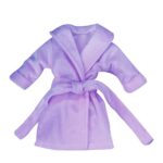 Sophia’s Super-Cute Luxuriously Soft Velour Relaxing Spa Day Vacation Solid-Colored Bathrobe Accessory for 18” Dolls, Lavender