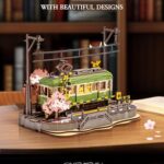 Wowood 3D Wooden Puzzles for Adults-Sakura Journey Tram, Model Car Kits Building Set for Adults, DIY Hobby Craft Kits Creative Gift STEM Toy for Girls Boys (223PCS)
