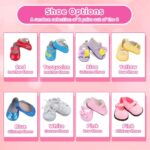 MSYO 18-Inch Doll Clothes & Accessories Kit: 5 Pre-Styled Outfit Sets + 2 Pairs of Shoes (8 Styles Available) – Fashion Dress-Up Play Set for Dolls, Gift for Girls Ages 3-10
