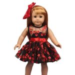 Havamoasa 18 Inch Doll Clothes Girl Doll Clothes Dress with Hair Band Clothes Accessories Black