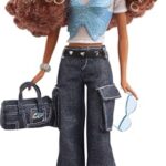Barbie Signature My Scene Madison Doll & Accessories, Y2K-Inspired Outfit with Butterfly Top, Cargo Jeans, Denim Bag & Display Stand