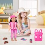 UNICORN ELEMENT 10 PCS American Doll Accessories Set for 18 inch Dolls Accessories and Clothes Included 5 Pcs Clothes and Shoes Backpack and Accessories playset for Kids?no Doll Include?