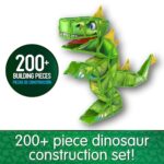 The Learning Journey Techno Tiles – Dinosaur – Construction Project with 200+ Building Pieces – STEM Projects for Kids Ages 5-10 – Engineering Activity for Girls & Boys