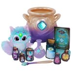 Magic Mixies Magical Misting Cauldron with Interactive 8 inch Blue Plush Toy and 50+ Sounds and Reactions, Multicolor