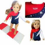 Gymnastics Outfit For American Girl Dolls – Doll Clothes and Accessories for your 18 inch Doll – USA Olympic Leotard w/BONUS Mat (3 Pieces)
