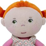 HABA Snug Up Roya – 10″ Soft Doll with Fuzzy Red Pigtails, Embroidered Face and Removable Pink Dress (Machine Washable) for Ages 18 Months +