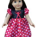 In-Style American Girl Doll Clothes accessories for 18 inch dolls Minnie Mouse dress with Mickey mouse ears hat (minnie mouse red)