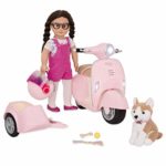 Our Generation- Scooter & Side Car Bundle with 18″ Doll Leslie- Toy Car & Vehicle Accessory for 18″ Dolls- for Ages 3 Years & Up
