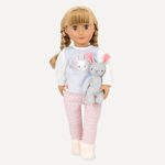 Our Generation 18 Jovie Doll with PJ’s and Plush Pet