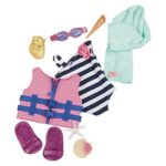 Bathing Suit with Life Vest Outfit for 18″ Dolls – Our Generation