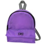 18 Inch Doll Backpack, Doll Size for Plush Animals or 18 Inch Doll Accessories and American Girl Dolls in Purple Nylon, Zippered Opening and Pocket in Purple