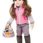 Gotz Hannah Loves Horseback Riding 19.5″ All Vinyl Posable Doll with Brown Hair and Brown Eyes – 20 Piece Set with Riding Accessories & Change of Clothes