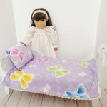 Butterfly Doll Comforter 3pc Set fits American Girl & other 18″ Dolls