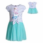 Dollie & Me Mermaid Dress Set with Matching Outfit-Girl & 18 Inch Doll Clothes, Blue, 7