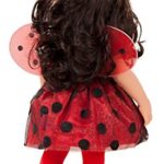 Gotz Hannah Ladybug – 19.5″ All Vinyl Poseable Doll with Extra Outfit (Denim Jumper, Sweater and Rain Boots), Grey Eyes and Long Black Hair to Wash & Style