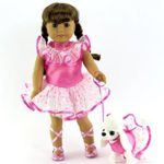 Pink Ballerina Outfit with Ballerina Poodle Pet (DOLL IS NOT INCLUDED.) | Fits 18″ American Girl Dolls, Madame Alexander, Our Generation, etc. | 18 Inch Doll Clothes DOLL IS NOT INCLUDED