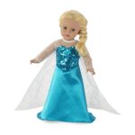 Fits 18″ American Girl Dolls | Princess Elsa Frozen Inspired Dress | 18 Inch Doll Clothes Outfit Costume Gown