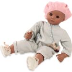Gotz Maxy Muffin Avacado 16.5″ Soft Baby Doll with Brown Skin and Brown Eyes