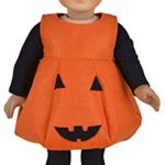 Ebuddy Halloween Pumpkin Lantern Dress Set Fit 18 inch American Girl Doll
