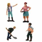 Hvogvok 8 pcs Farmer Model Toys Realistic Female Male Farmer Figure Model Figurine Kids Toy Home Decor Action Figures Playsets