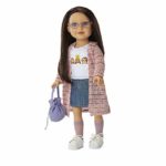 Journey Girls Dana 18″ Doll with Denim Skirt and Pink Cardigan