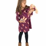 Leveret Kids & Toddler Matching Doll & Girls Dress 100% Cotton Fox (Size 5 Years)