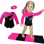 Doll Connections VALENTINES DAY Gymnastics Leotard Outfit Compatible with American Girl of the Year 2019 Blaire Wilson Doll Accessories and Our Generation – 18 inch Doll Clothes (3 Pieces in All)