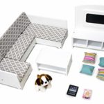 Playtime by Eimmie Furniture Set – Sectional Sofa with Doll Accessories – Furniture Set for 18 Inch Dolls