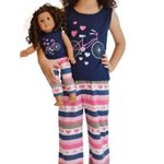 Girl and Doll Matching Outfit Clothes – Tank Top and Sweatpants Set for Girl & Doll – Fits American Girl Dolls, Dollie & Me, Madame Alexander and other 18 inches Dolls – Girl Size 8